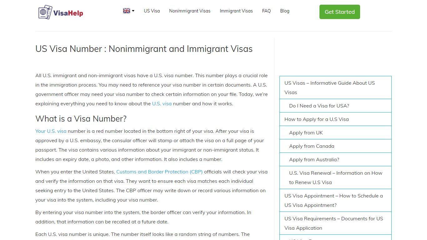 US Visa Number : Nonimmigrant and Immigrant Visas